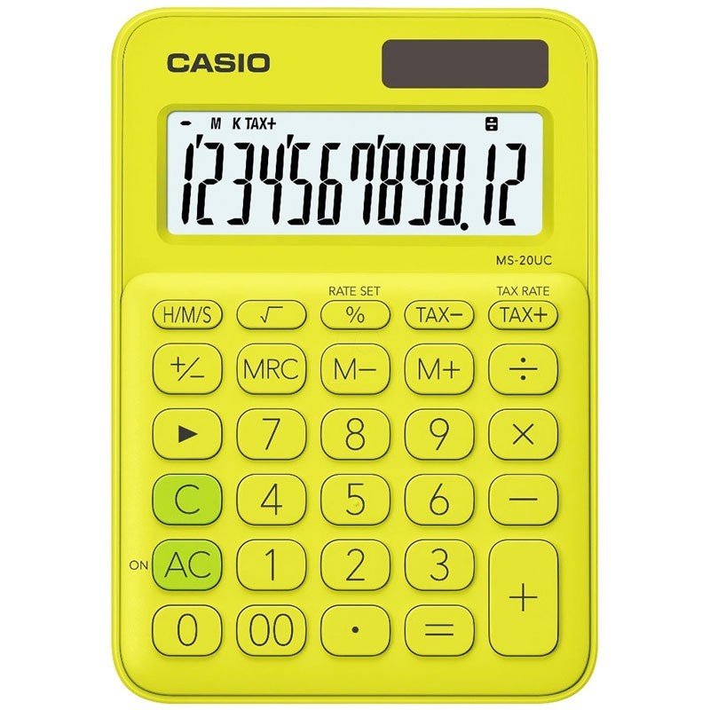 Calculatrice-de-bureau-Casio-MS-20-UC-YG-Jaune