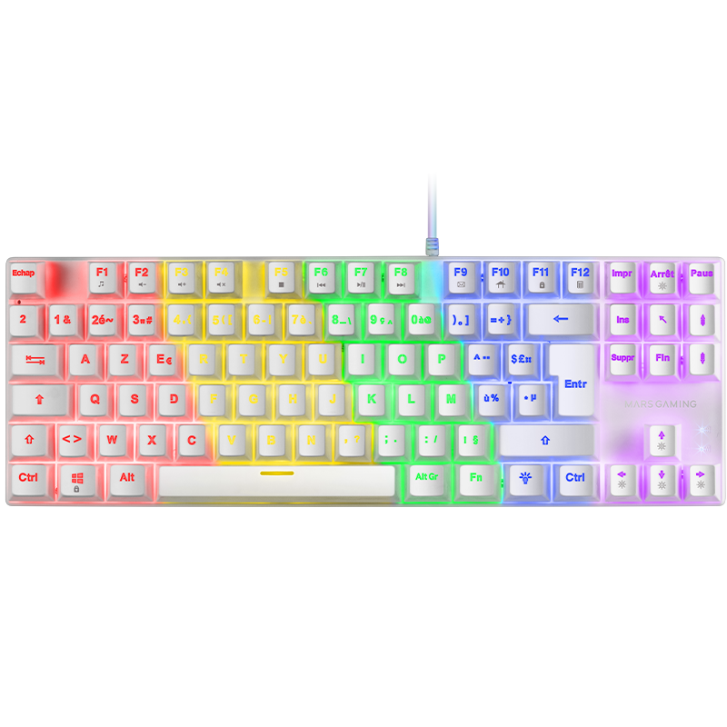 Clavier-Mars-Gaming-MK80-Mecanique-TKL-Blue-Switch-Blanc