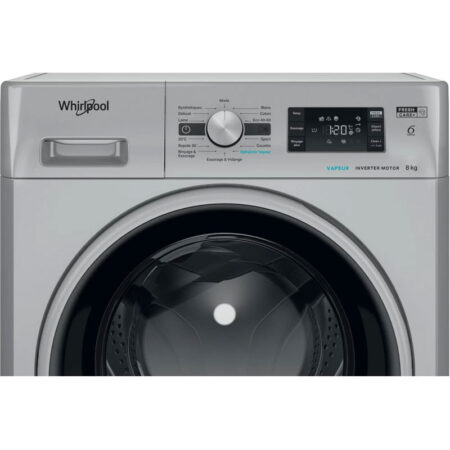 Machine à Laver Frontale Whirlpool 8 Kg FFWB8248SBSVNA 6ème Sens Silver Tunisie