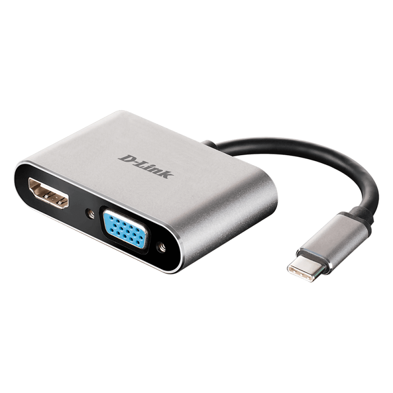 adaptateur-usb-c-vers-hdmi-vga-d-link-dub-v210