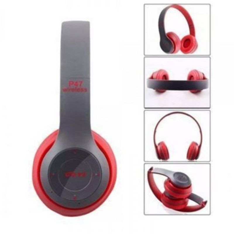 casque-stereo-sans-fil-p47-bluetooth-rouge