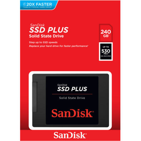 Disque Dur Ssd Interne Sandisk Plus 240go 2,5″ Sataiii – SDSSDA-240G-G26 Tunisie