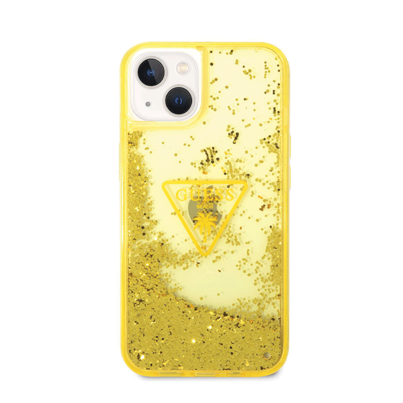 etui-guess-liquide-glitter-avec-logo-triangle-pour-iphone-14-plus-jaune-2