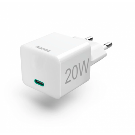 Hama chargeur rapide, USB-C, mini chargeur, 20 W, blanc – 125128 Tunisie