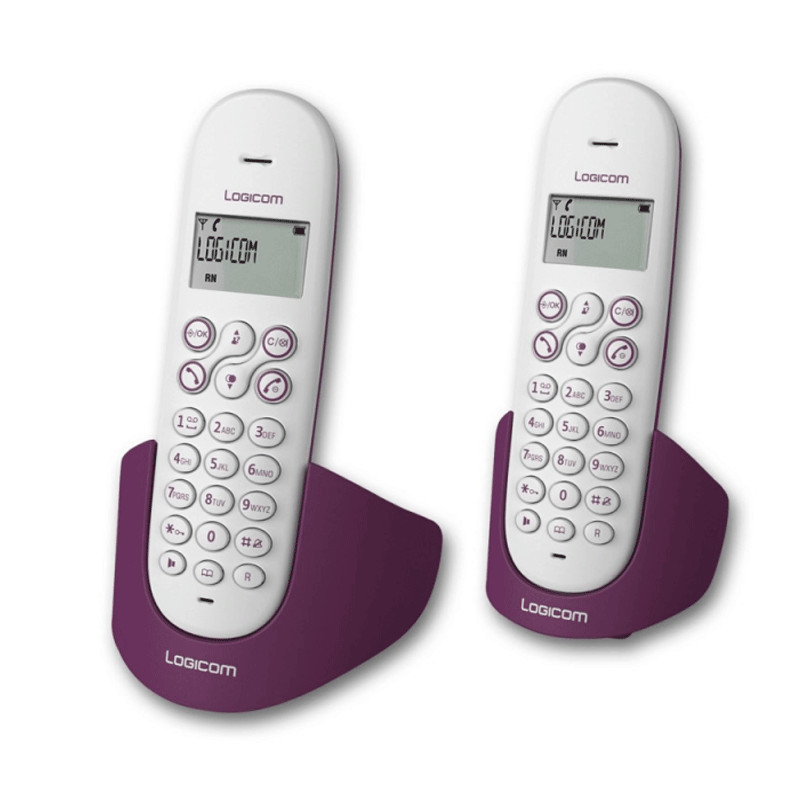 telephone-sans-fil-logicom-vega-250-duo-aubergine