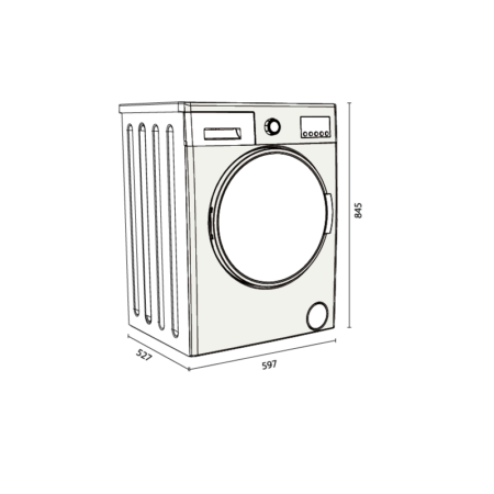 Machine à Laver Frontale Focus 8 Kg F.1208S Silver Tunisie