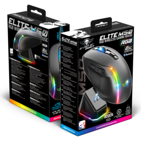 Souris Gamer Sans Fil Spirit Of Gamer Elite M50 Rgb – Noir – S-EM50BK Tunisie