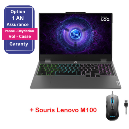 Pc Portable Gamer Lenovo Loq3 15iax9 I5 12gén 8go 512go Ssd RTX 2050 4Go- Gris – 83GS00AUFG Tunisie