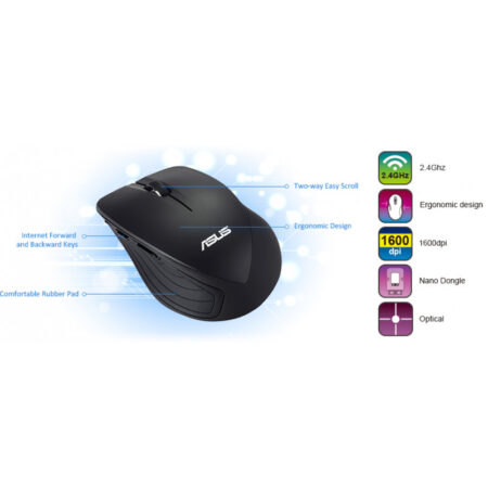 Souris Sans fil ASUS WT465 – Noir – 90XB0090-BMU040 Tunisie