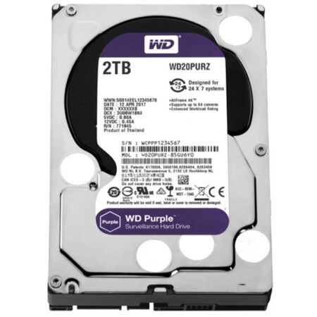 Disque Dur Interne de Surveillance Western Digital 2 To 3.5″ – WD20PURZ Tunisie