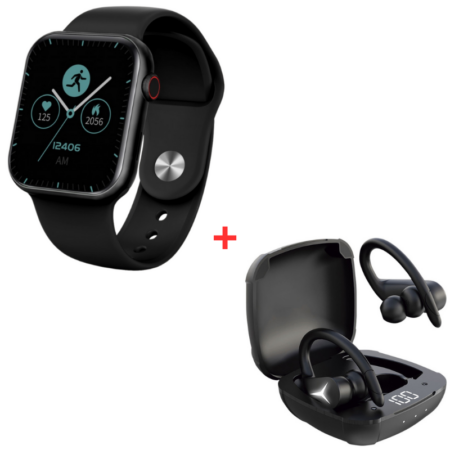 Pack Active Smartwatch KSIX urban 3 BXAUBT05 et ecouteurs sans fil Ksix Sport Buds 2 BXSW3N3-Noir – BXPACKA Tunisie