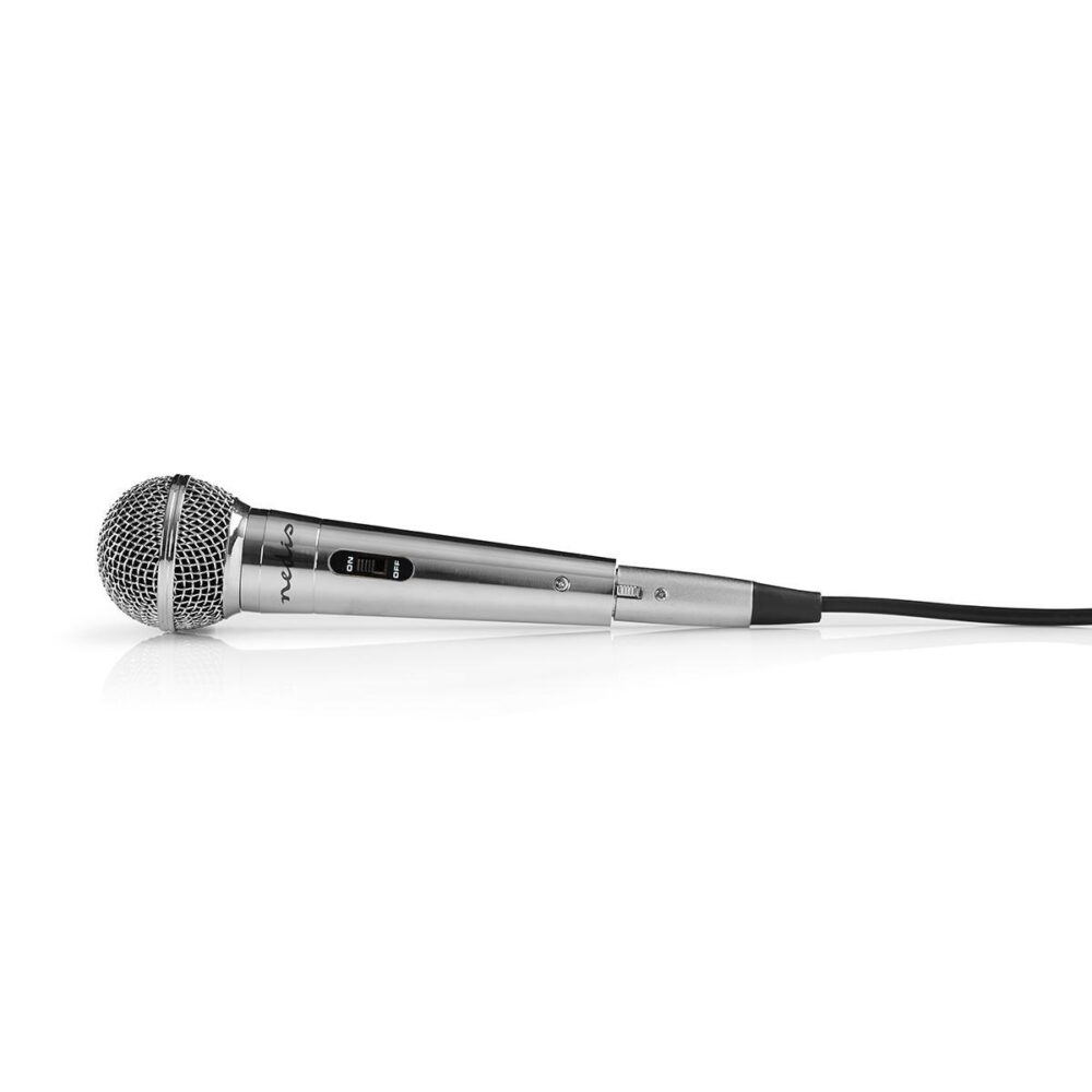 Microphone Nedis filaire Cardioïde – Argent -MPWD45GY Tunisie