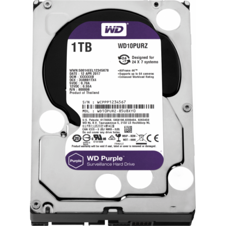 Disque Dur Interne Western Digital 1to 3.5 » Pour Vidéosurveillance – WD10PURZ Tunisie