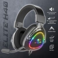 Casque Micro Gaming Spirit Of Gamer Elite H40 Dark Rgb – Noir- MIC-EH40BK Tunisie