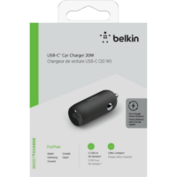 Chargeur Belkin Allume-cigare De Voiture Usb-c Pd 20 W – Noir – CCA003btBK Tunisie