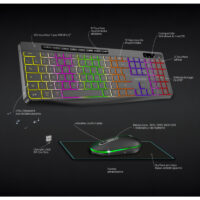 Ensemble Clavier Et Souris Gamer Sans Fil Advance R-type Cls-3100 Rgb – Noir -CLS-3100BK Tunisie