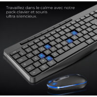 Ensemble Clavier Et Souris Gamer Sans Fil Advance R-type Cls-3100 Rgb – Noir -CLS-3100BK Tunisie