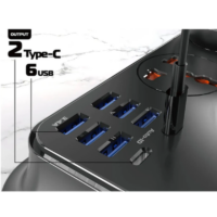 Multiprise Iconix 4 prises 6 USB + 2 Type C 2 m -Noir -IC-HU2120 Tunisie