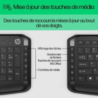 Ensemble Clavier + Souris Filaire HP 200 AZERTY – Noir – 9DF28AA Tunisie