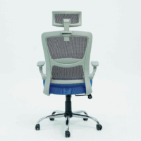 Chaise Directeur Roy Avec Accoudoirs – Bleu Tunisie