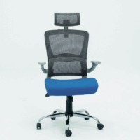 Chaise Directeur Roy Avec Accoudoirs – Bleu Tunisie