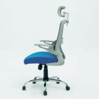 Chaise Directeur Roy Avec Accoudoirs – Bleu Tunisie