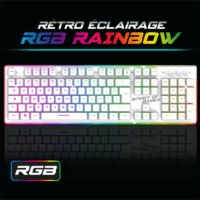 Pack Gaming Sans fil  Spirit Of Gamer clavier semi mécanique + souris ULT600 RGB -Blanc – CLS-MKH600S-WT Tunisie