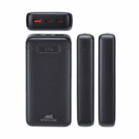 Power Bank RivaCase 20000 mAh Charge Ultra Rapide Pd 65w – Noir- VA1082 Tunisie