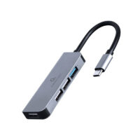 Hub Usb Type C Gembird 3 Ports Usb + Lecteur De Carte Mémoire – Gris -UHB-CM-CRU3P1U2P2-01 Tunisie