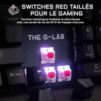 Clavier Gamer Mécanique THE G-LAB RGB Red Switch – Noir -Keyz-Palladium/FR Tunisie