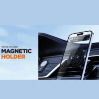 Chargeur et Support Voiture Magnétique Recci -Noir – RHO-C28 Tunisie