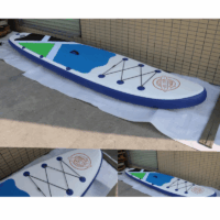 Planche à pagaie What Sup Sky Breeze 11 pieds – Blanc & Bleu & Vert & Noir Tunisie