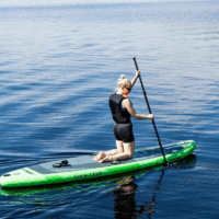 Planche à pagaie What Sup  Fitnord Aqua Leaf Gonflable 11.2 pieds – Vert Tunisie