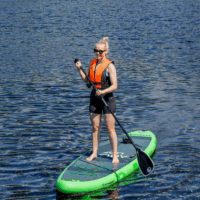 Planche à pagaie What Sup  Fitnord Aqua Leaf Gonflable 11.2 pieds – Vert Tunisie
