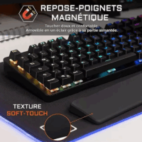 Clavier Gamer Mécanique THE G-LAB RGB Red Switch – Noir -Keyz-Palladium/FR Tunisie