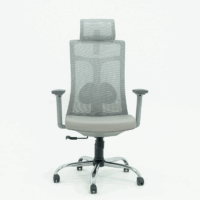 Chaise Directeur Alba Avec Accoudoirs – Gris Tunisie