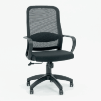 Chaise Secrétaire Solo Avec Accoudoirs – Noir Tunisie