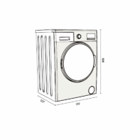 Machine à Laver Frontale Focus 8 Kg F.1208G Gris Foncé Tunisie