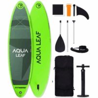 Planche à pagaie What Sup Fitnord Aqua Leaf Gonflable 11.2 pieds – Vert Tunisie