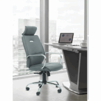 Chaise de bureau Oslo Gris- Base Chrome Tunisie