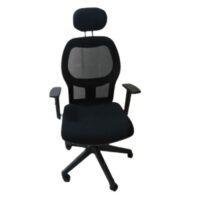 Chaise Directeur Dicaprio Noir – Base Chrome Tunisie