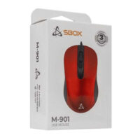 Souris Optique Filaire Sbox – Rouge – M-901R Tunisie