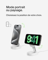 Support De Recharge Belkin Boostcharge Pro Qi2 Et Pliable 15 W -Blanc -wia008btwh Tunisie
