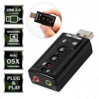 Carte De Son Externe Usb Canal 7.1 – Noir –  CARTE-7.1 Tunisie
