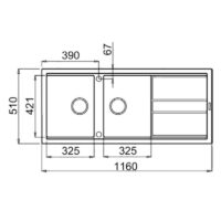Évier Graniteck Focus SMART.116A Grège Tunisie