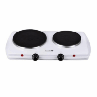 Plaque De Cuisson Électrique 2 Feux Hausberg 2500W HB-520AB Blanc Tunisie