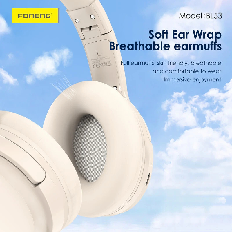 Casque Foneng MP3 Bluetooth – Baige – BL53 Casque Foneng MP3 Bluetooth – Baige – BL53 Tunisie
