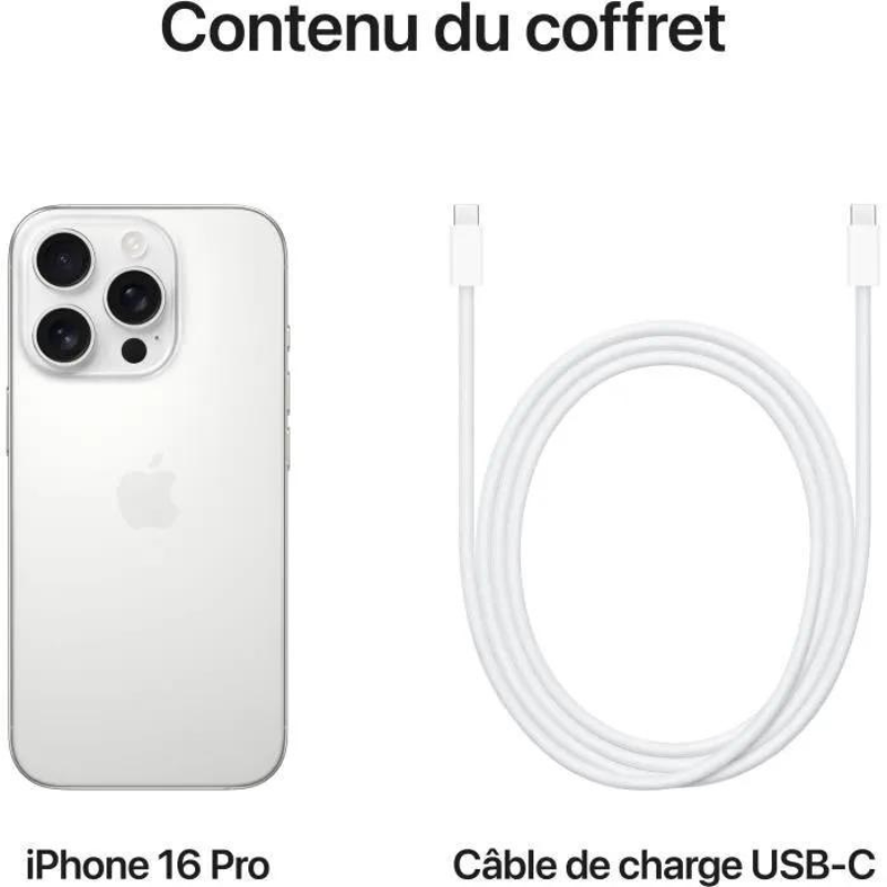 iPhone 16 Pro 256Go – Blanc – MYNJ3ZD/A iPhone 16 Pro 256Go – Blanc – MYNJ3ZD/A Tunisie