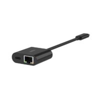 Adaptateur Belkin USB-C vers Ethernet + recharge 100 W Noir – INC019btBK Tunisie