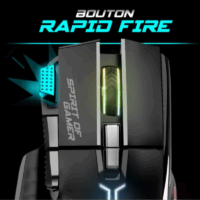 Pack Gaming Sans fil Spirit Of Gamer clavier semi mécanique + souris ULT600 RGB -Noir-CLS-MK600S-BK Tunisie